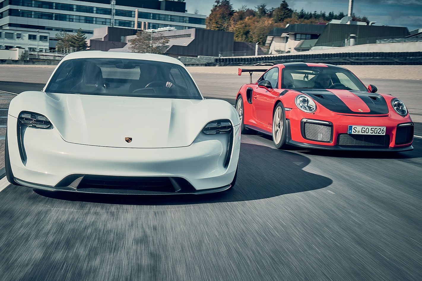 2018-Porsche-911-GT2-RS-vs-Porsche-Mission-E-Concept-comparison-drive